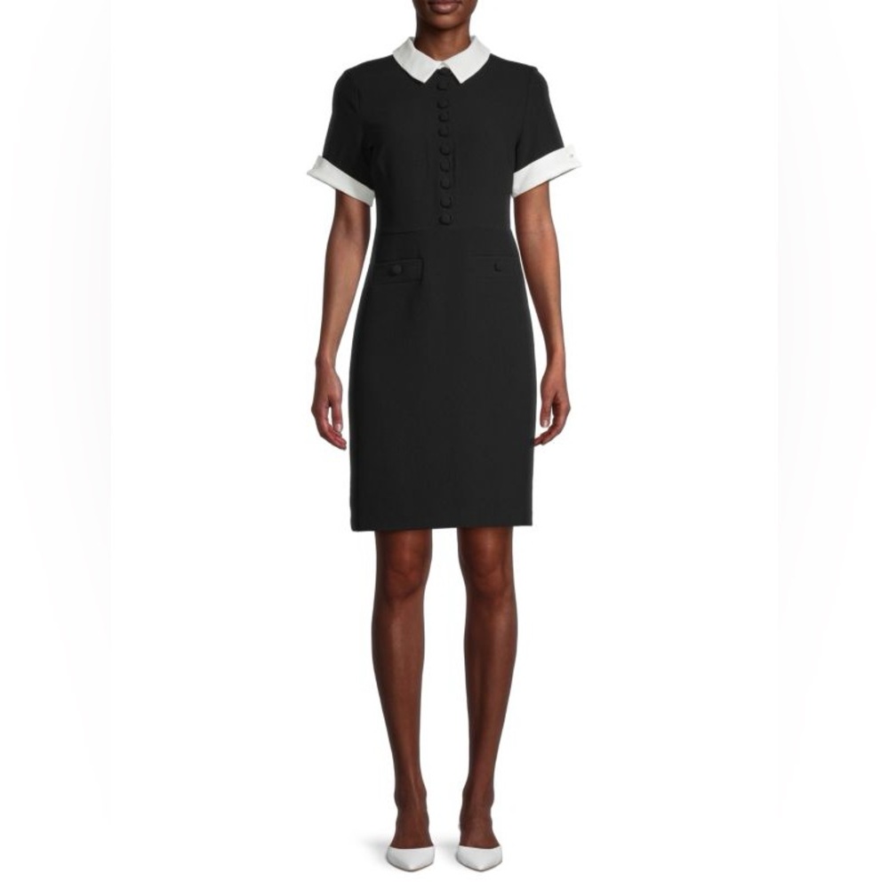 NWT Karl Lagerfield Contrast Collar and Cuffs Dress size 10